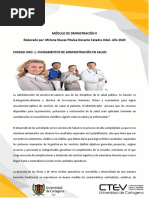 Unidad 1 Fundamentos de Administración en Salud. Elaborado Por Mirlena Nieves Pitalúa