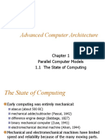 Advanced Computer Architecture: Parallel Computer Models 1.1 The State of Computing