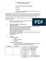 Lesson Plan in Org.&Mgt Pest&Swot