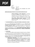 Demanda de Nulidad de Acto Juridico de 2017