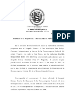 "Cualquier Juez Civil Es Competente para Instruir Las Justificaciones y Diligencias Dirigidas A La Comprobación de Algún Hecho