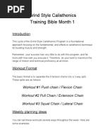 Grind Style Calisthenics Training Bible Month 1