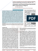 Creative Accounting Dynamics and Financial Reporting Quality in Public Corporations in Nigeria