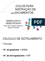 Cálculos para Administração de Medicamentos