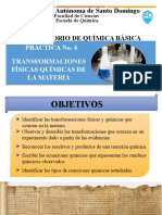 Práctica 4 de Laboratorio Transformaciones Físicas y Químicas