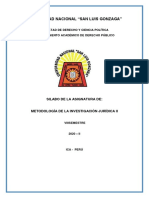 Universidad Nacional "San Luis Gonzaga": Facultad de Derecho Y Ciencia Política Departamento Académico de Derecho Público