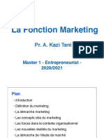 Fonction Marketing Cours M1 Entrepreneuriat 2021