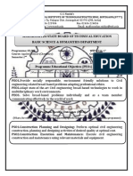 CO - PO Mapping First Semester CE