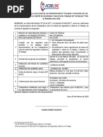 Convocatoria para La Elección de Los Representantes Titulares y Suplentes