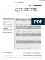 A Meta Synthesis of How Parents of Children With Autism Describe Their Experience of Advocating For Their Children During The Process of Diagnosis