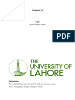 Assignment # 1: Epidemiology and Its Types