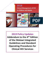 Malawi Clinical HIV Guidelines 2019 Addendumversion 8.1