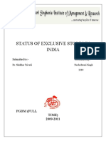 Status of Exclusive Stores in India