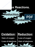 Redox Reactions.: Oxidation Reduction