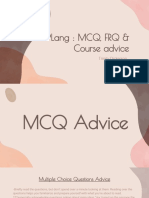 FRQ & MCQ Advice