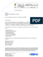 Oficio de Presentación de La Solicitud Del Trámite de Habilitación Como EPSEA - 04032021