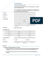 Criminal Record Check Consent