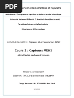 Cours 2 Capteurs MEMS