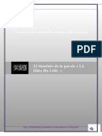 23 Bienfaits de La Parole Lâ Ilâha Illa Llâh - Il N'y A de Dieu Qu'allâh