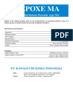 MEPOXE MA. Methyl Ethyl Ketone Peroxide Type MA. Phthalate Plastilizer - 50 5% Active Oxygen - 9.5 0.5% Esters, Alcohols, Ketones, Ethers