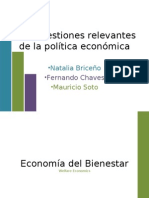 Tres Cuestiones Relevantes de La Política Económica