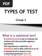 Types of Test: Group 3