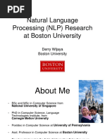 Natural Language Processing (NLP) Research at Boston University