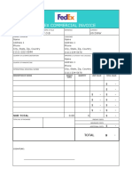 Fedex Commercial Invoice Template