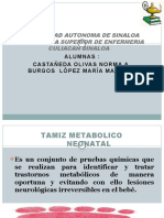 Tamiz Metabolico Neonatal