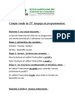 Compte Rendu de TP Langage de Programmation