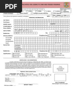 Individual Application For License To Own and Possess Firearms