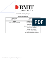 Mktg1205 - Marketing Principles Marketing Report Subject Code Subject Name Product Group Members-Studentid