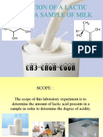 Titration of Laactic Acid in Milk