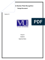 Vehicle Number Plate Recognition: Design Document