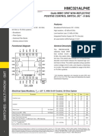 HMC321ALP4E: Gaas Mmic Sp8T Non-Reflective Positive Control Switch, DC - 8 GHZ