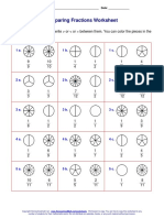 Comparing Fractions Worksheet