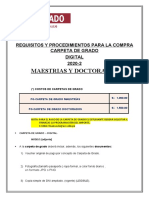 Requisitos - Entrega de La Carpeta de Grado 2018-1 (D) 2019-2 (M)