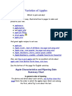 Varieties of Apples: Apple Characteristics and Ripening Date Summary Chart