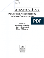 Self-Restraining State: Andreas Schedler Larry Diamond Marc F. Planner