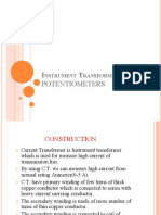 Potentiometers: Nstrument Ransformers AND