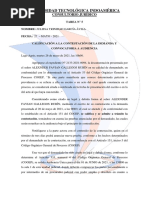 Calificación A La Contestación de La Demanda y Convocatoria A Audiencia