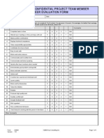 Confidential Project Team Member Peer Evaluation Form