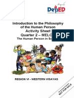 Introduction To The Philosophy of The Human Person 12 LAS 7