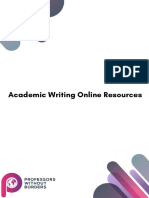 List of Academic Writing Courses