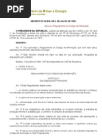 Regulamento Do Codigo de Mineracao - Decreto N 62.934, de