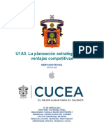 U1A3. La Planeación Estratégica y Las Ventajas Competitivas.