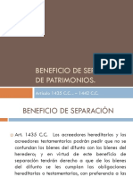 Beneficio de Separación de Patrimonios.