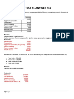 Answer Key To Test #1 - ACCT-312 - Fall 2019