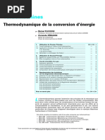 Turbomachines - Thermodynamique de La Conversion D'énergie