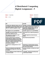 Parallel and Distributed Computing Lab Digital Assignment - 5